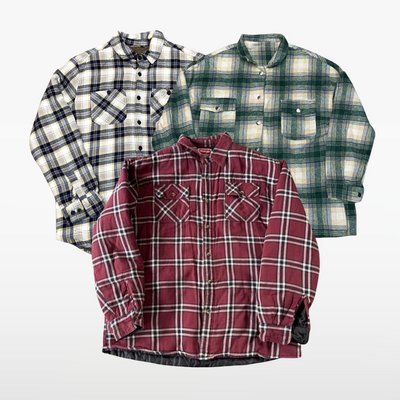 Heavy Flannel Checkered Shirts x25