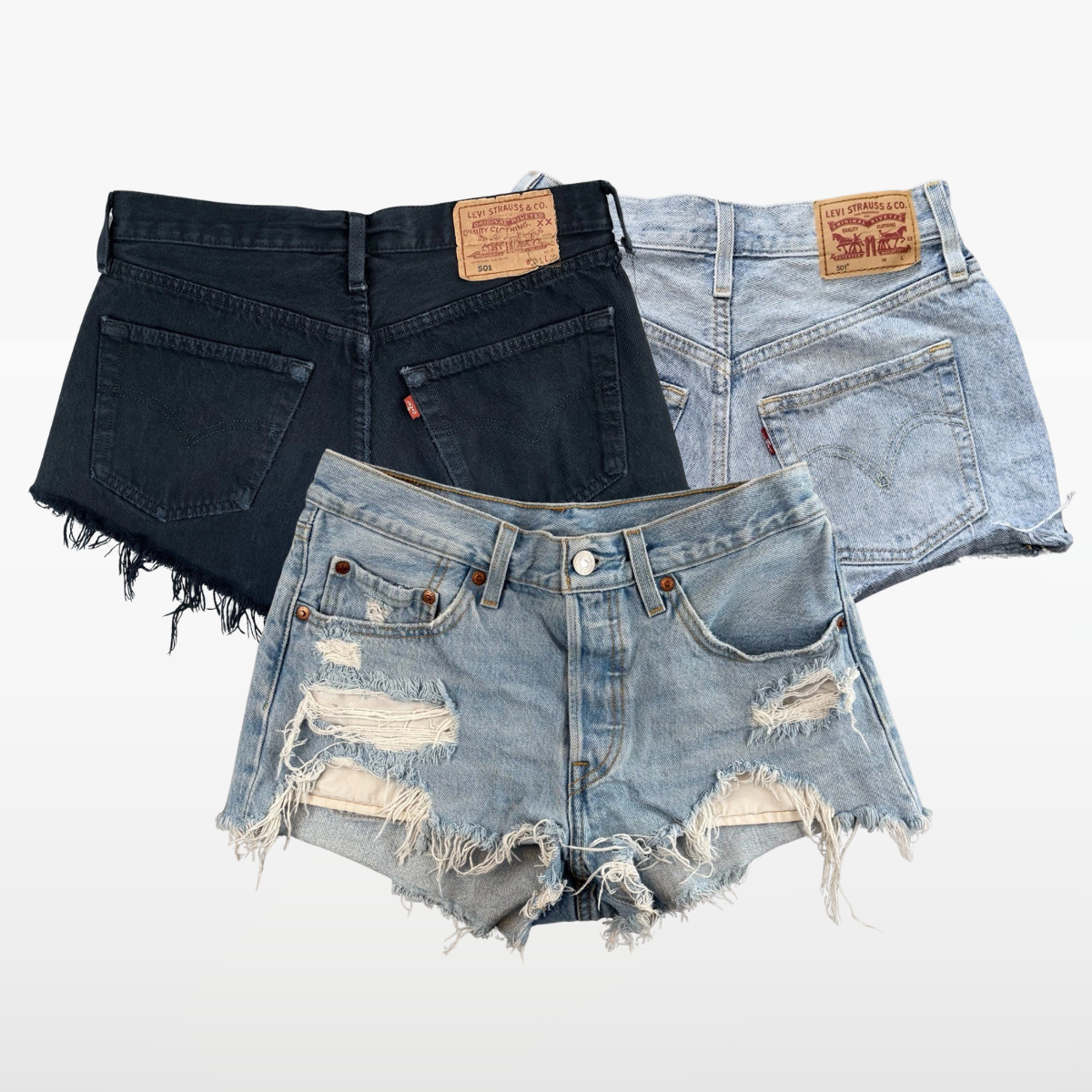 Levis 501 Cut Off Denim Shorts x30