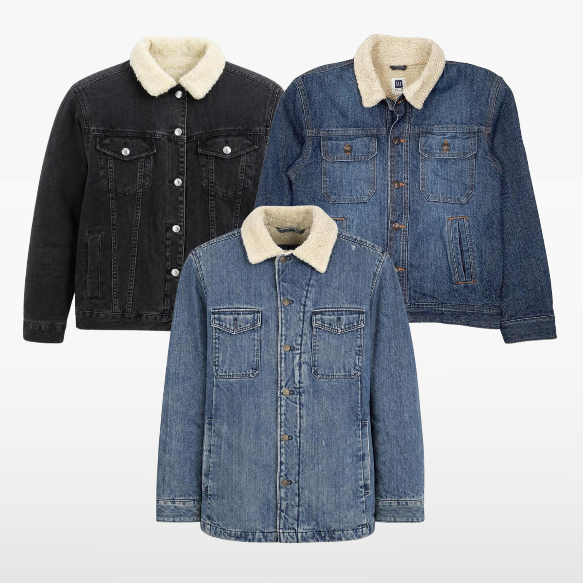 Denim Sherpa Jackets x15