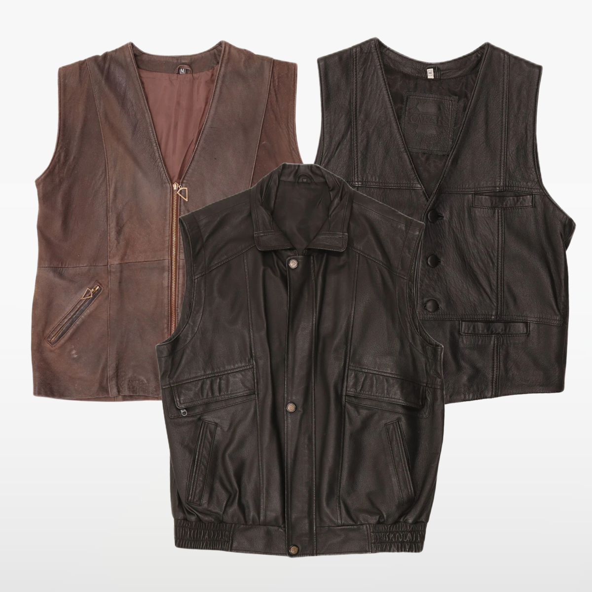 Vintage Leather Sleeveless Vests x20