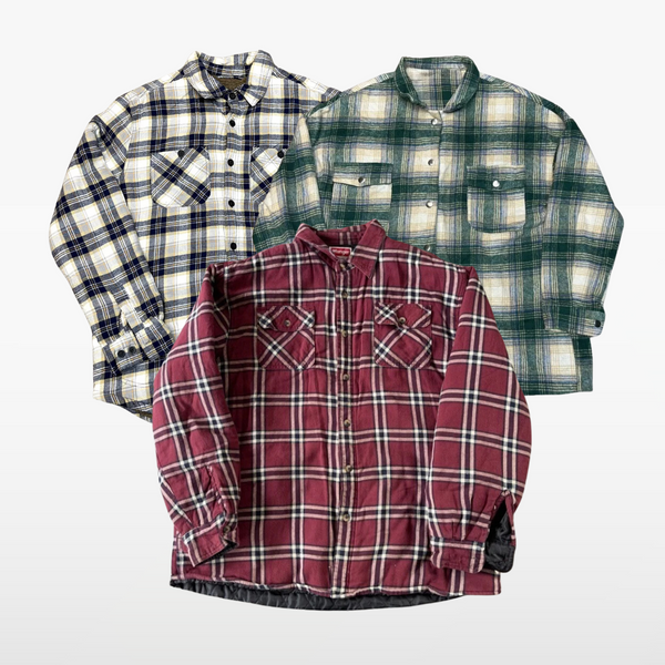 Heavy Flannel Checkered Shirts x25