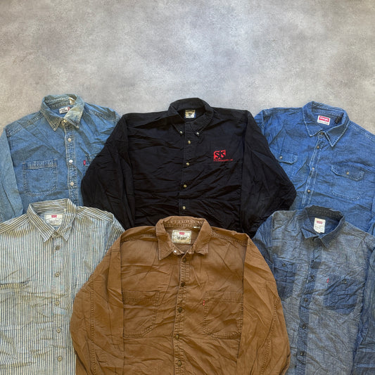 Levis Lee Wrangler Denim Shirts x25