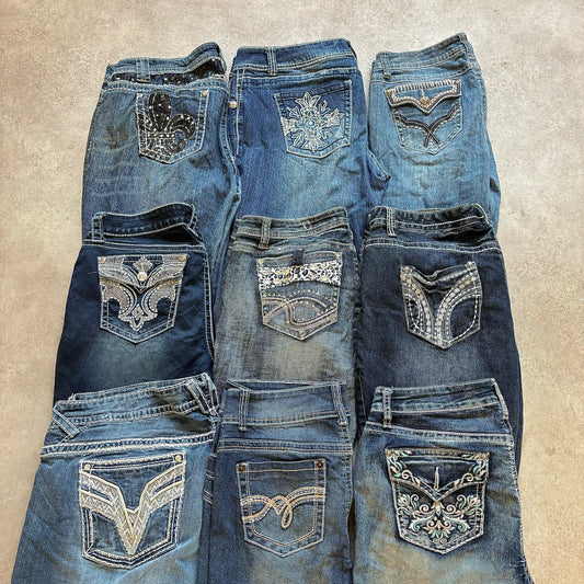 Womens Y2K Hip-Hop Jeans x30