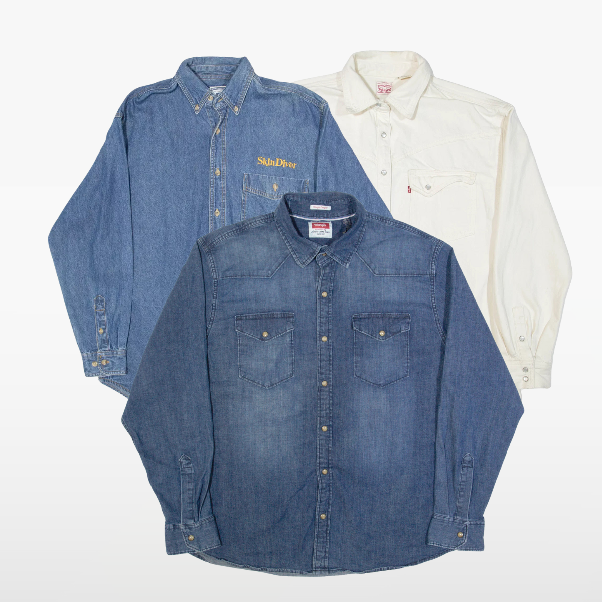 Levis Lee Wrangler Denim Shirts x25