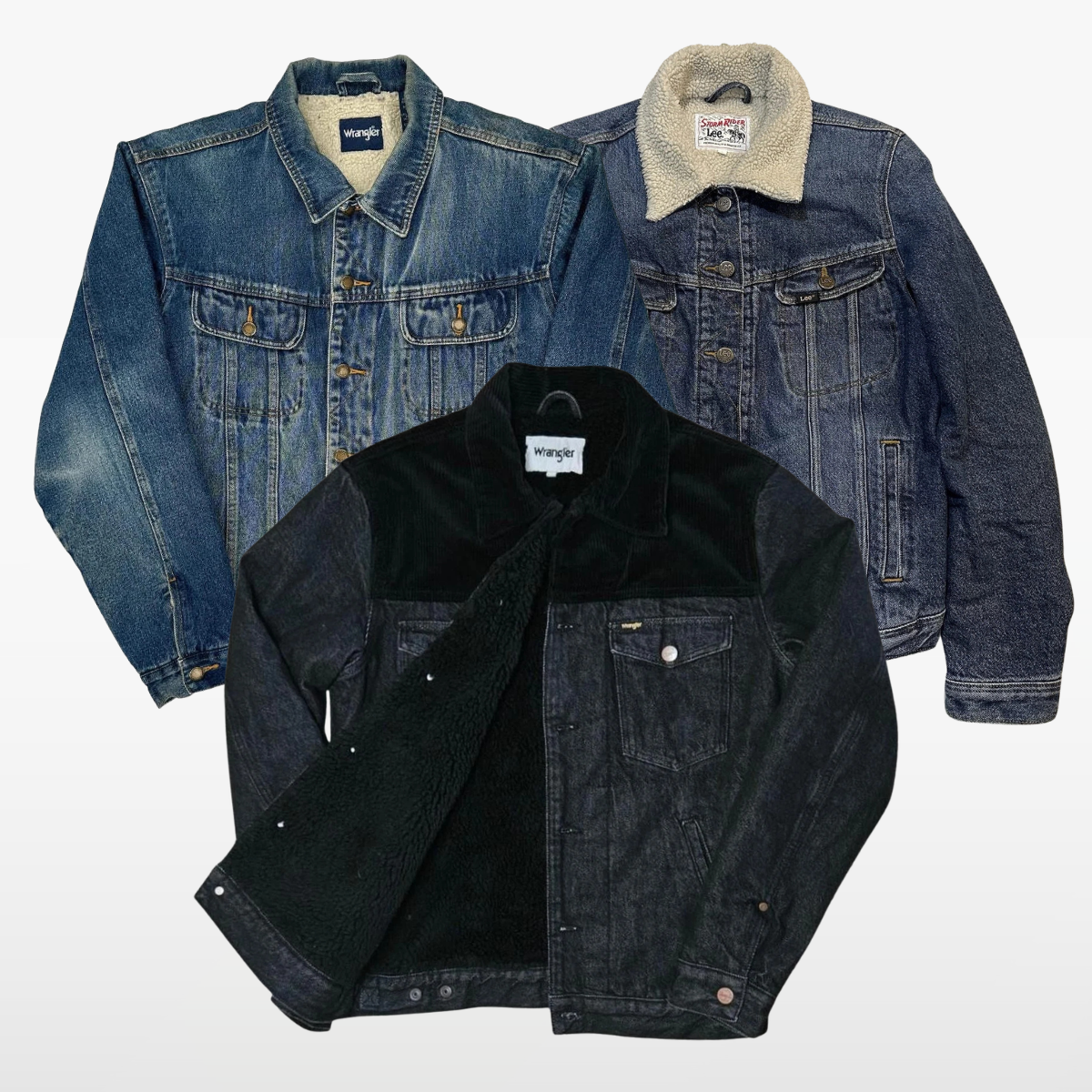 Lee Wrangler Sherpa & Lined Jackets x5